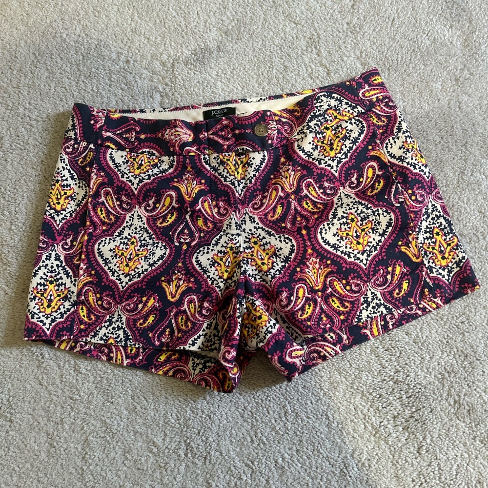 J. Crew Shorts city fit in Vibrant Purple and Yellow size 2